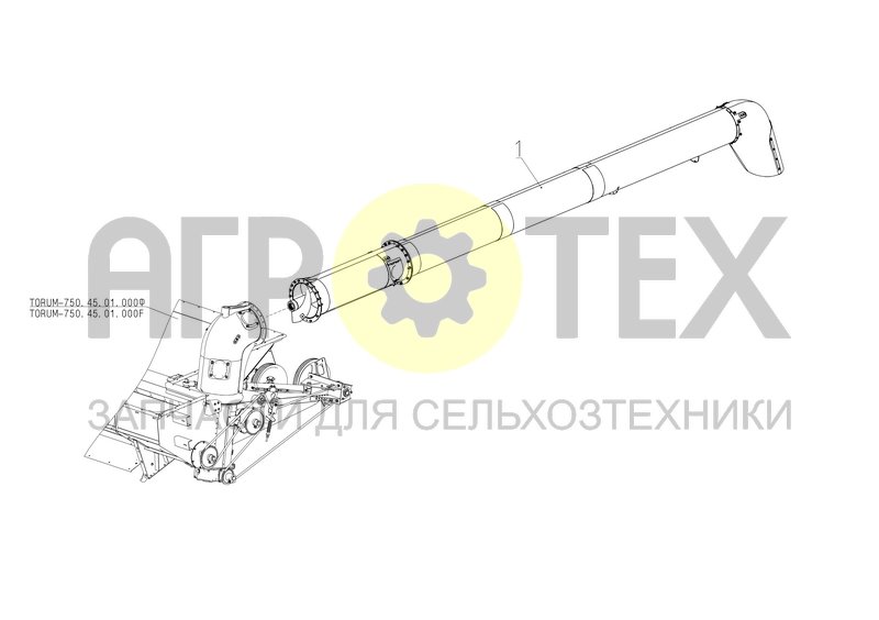 Чертеж Шнек выгрузной (TORUM-750.50.03.000Ф)